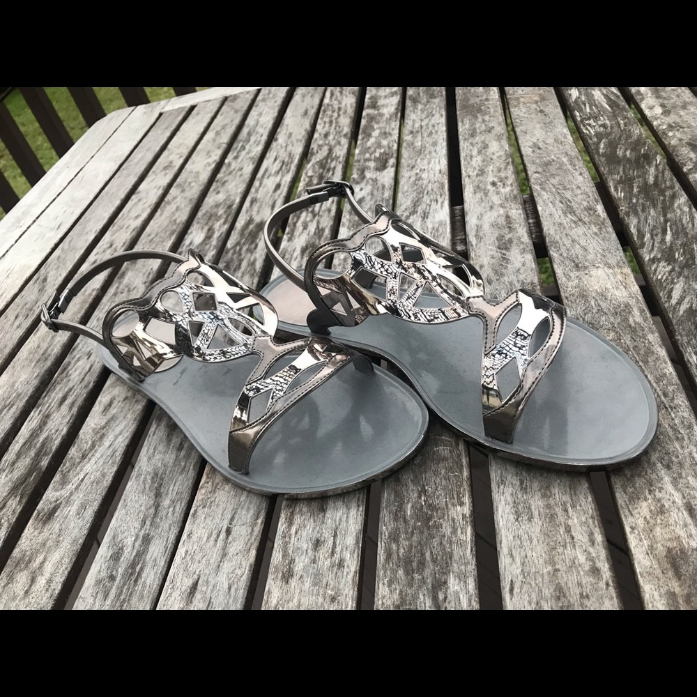 Stuart Weitzman Flat Slingback Sandal, Graphite